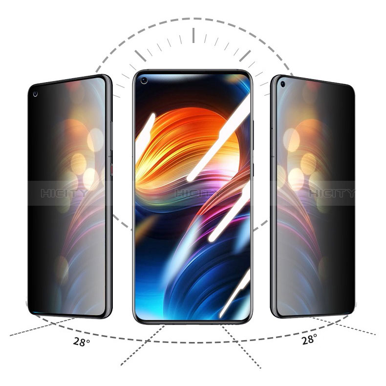 OnePlus Nord 2 5G用反スパイ 強化ガラス 液晶保護フィルム S03 OnePlus クリア