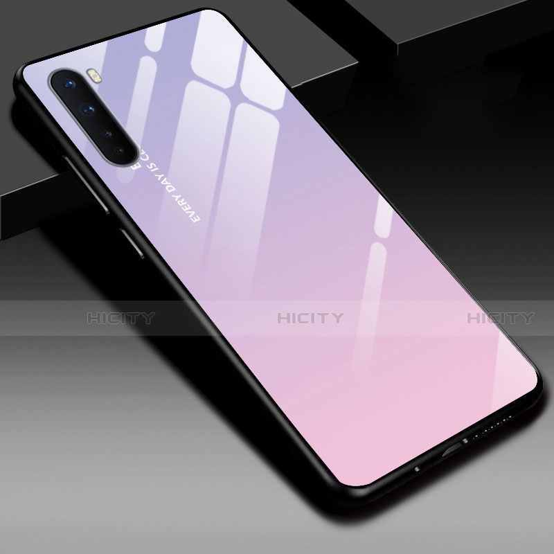 OnePlus Nord用ハイブリットバンパーケース プラスチック 鏡面 カバー OnePlus ピンク