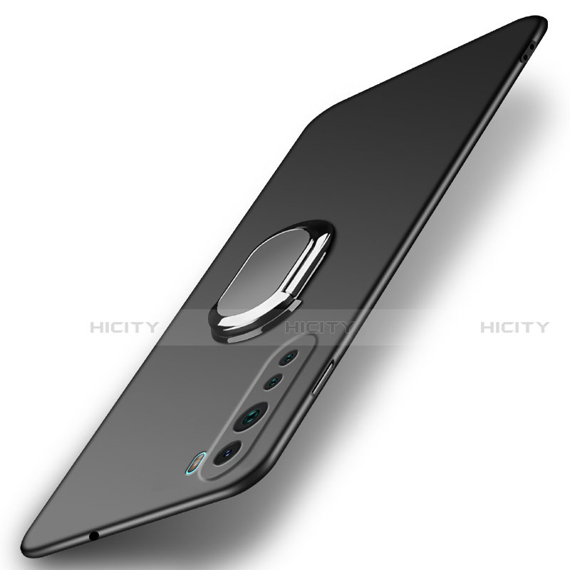 OnePlus Nord用ハードケース プラスチック 質感もマット アンド指輪 マグネット式 A01 OnePlus ブラック