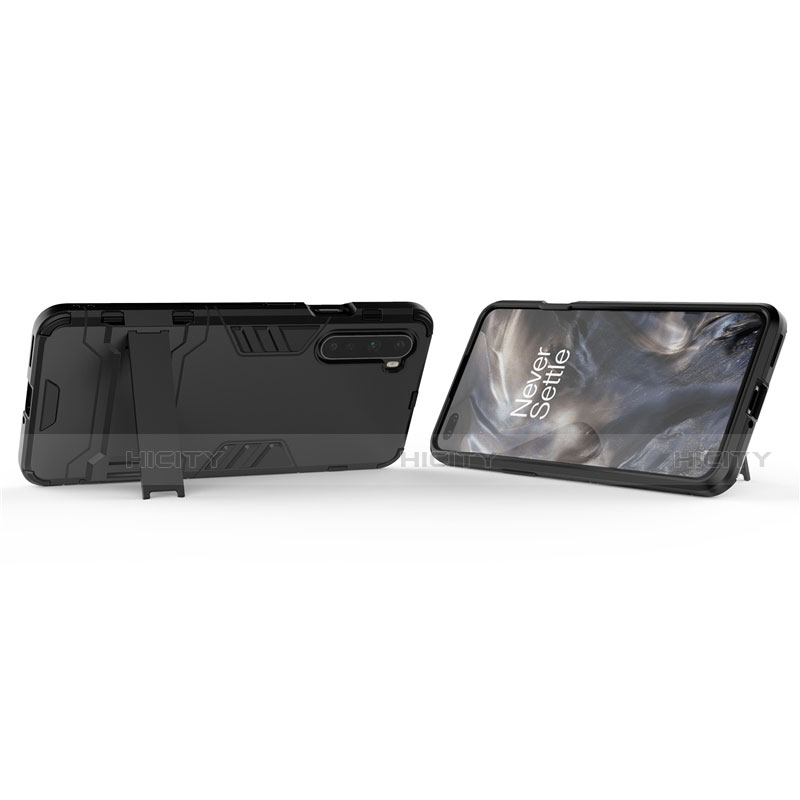 OnePlus Nord用ハイブリットバンパーケース スタンド プラスチック 兼シリコーン カバー A01 OnePlus 