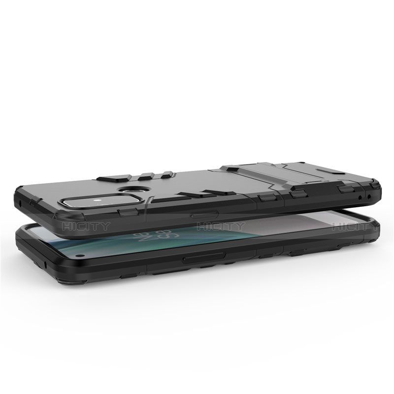 OnePlus Nord N10 5G用ハイブリットバンパーケース スタンド プラスチック 兼シリコーン カバー OnePlus 