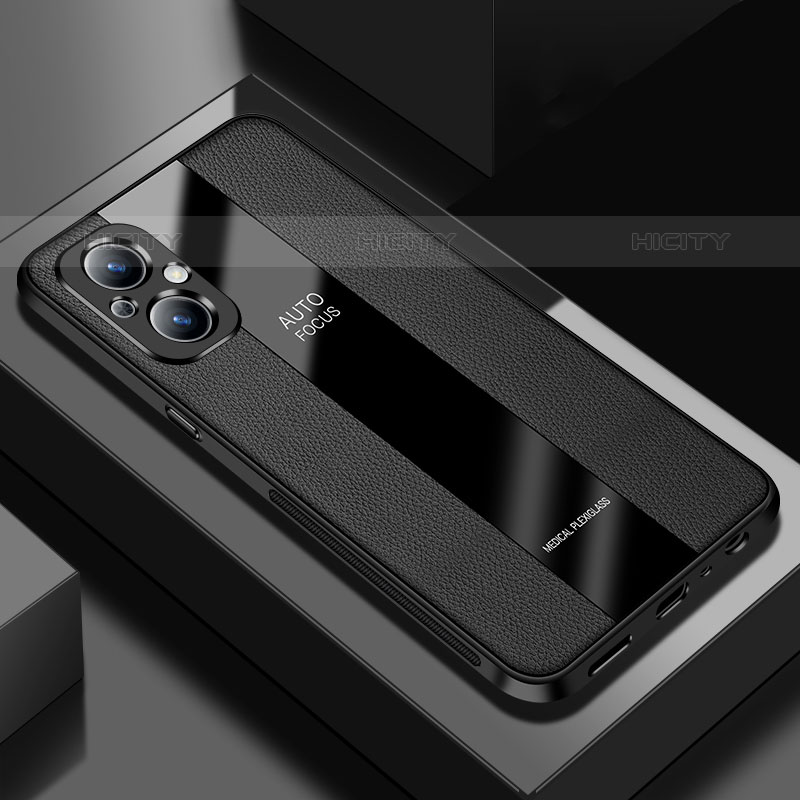 OnePlus Nord N20 5G用シリコンケース ソフトタッチラバー レザー柄 カバー S03 OnePlus ブラック