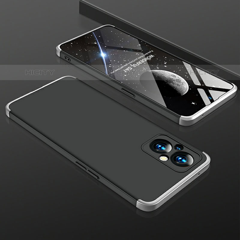 OnePlus Nord N20 5G用ハードケース プラスチック 質感もマット 前面と背面 360度 フルカバー OnePlus シルバー