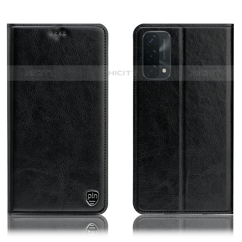 OnePlus Nord N200 5G用手帳型 レザーケース スタンド カバー H04P OnePlus ブラック