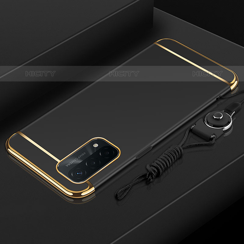 OnePlus Nord N200 5G用ケース 高級感 手触り良い メタル兼プラスチック バンパー P01 OnePlus ブラック
