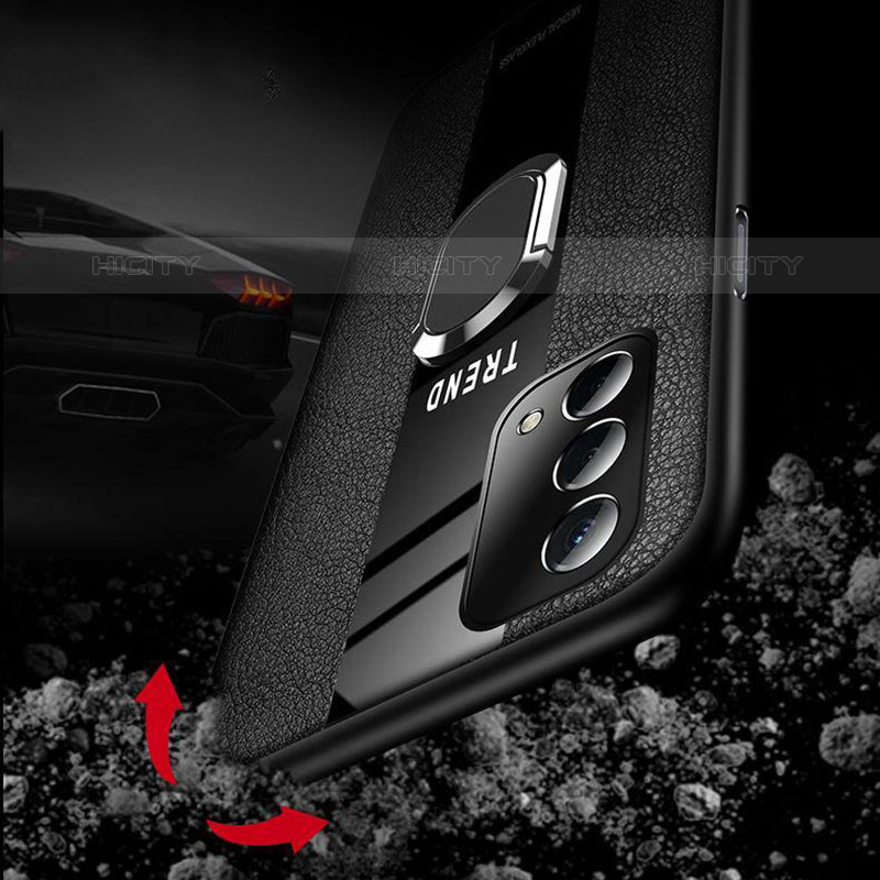 OnePlus Nord N200 5G用シリコンケース ソフトタッチラバー レザー柄 アンドマグネット式 S02 OnePlus 