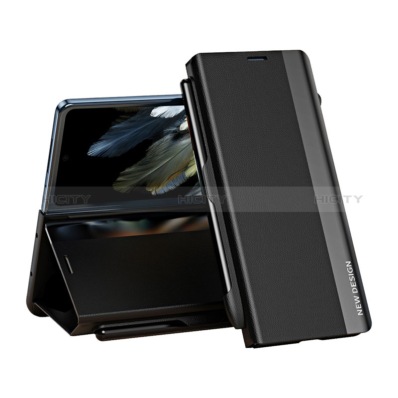 OnePlus Open 5G用手帳型 レザーケース スタンド カバー QH2 OnePlus ブラック