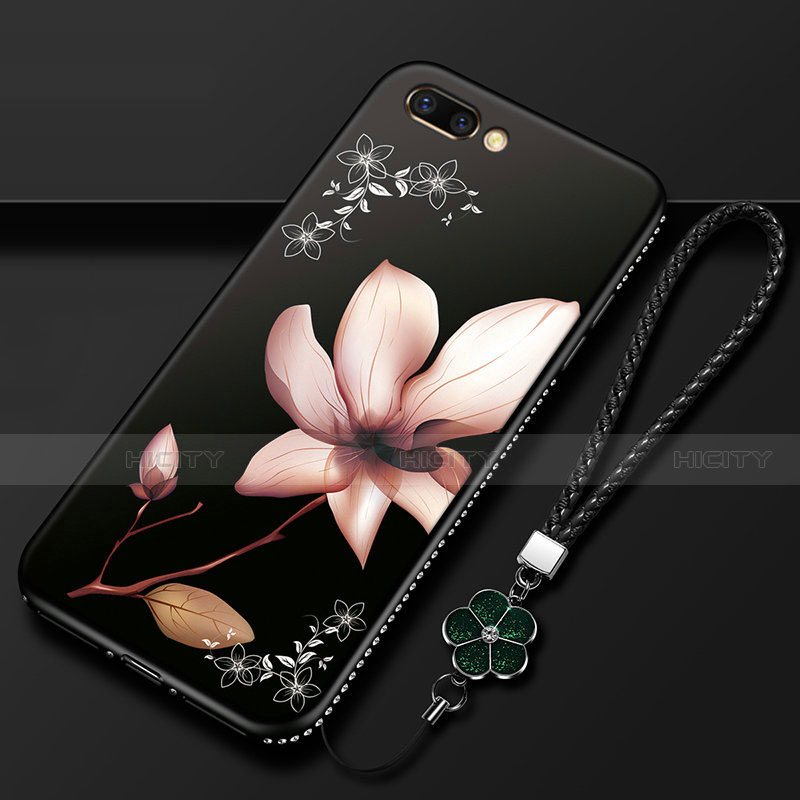 Oppo A12e用シリコンケース ソフトタッチラバー 花 カバー Oppo 