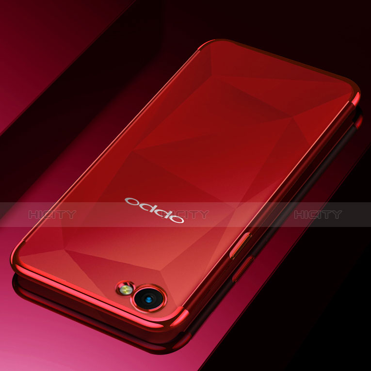 Oppo A3用極薄ソフトケース シリコンケース 耐衝撃 全面保護 クリア透明 H02 Oppo レッド