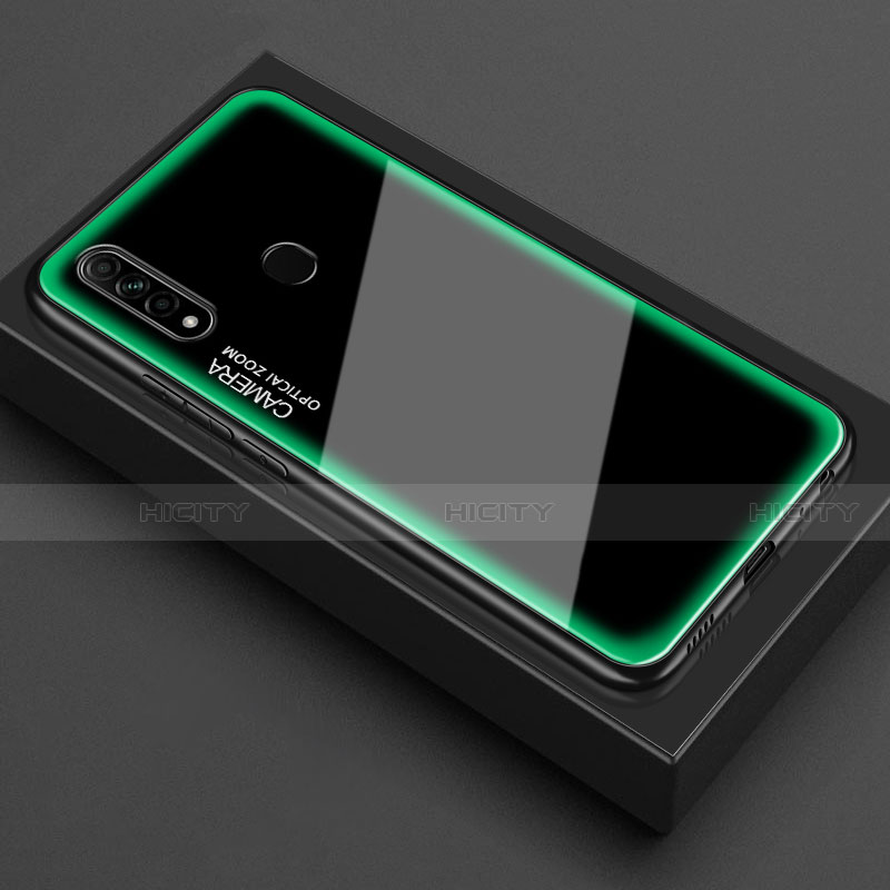 Oppo A31用ハイブリットバンパーケース プラスチック 鏡面 カバー M01 Oppo グリーン