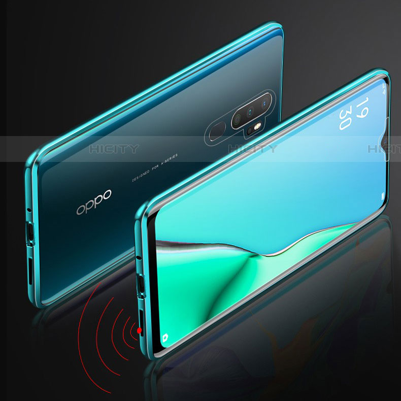 Oppo A5 (2020)用ケース 高級感 手触り良い アルミメタル 製の金属製 360度 フルカバーバンパー 鏡面 カバー M02 Oppo 