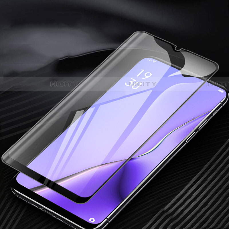 Oppo A5 (2020)用強化ガラス フル液晶保護フィルム アンチグレア ブルーライト Oppo ブラック