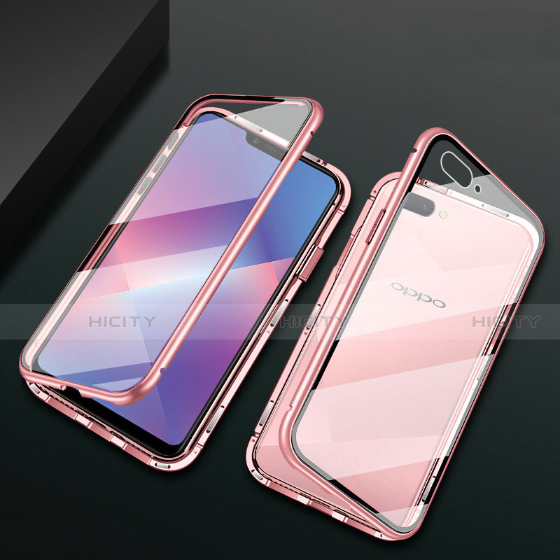 Oppo A5用ケース 高級感 手触り良い アルミメタル 製の金属製 360度 フルカバーバンパー 鏡面 カバー M01 Oppo 