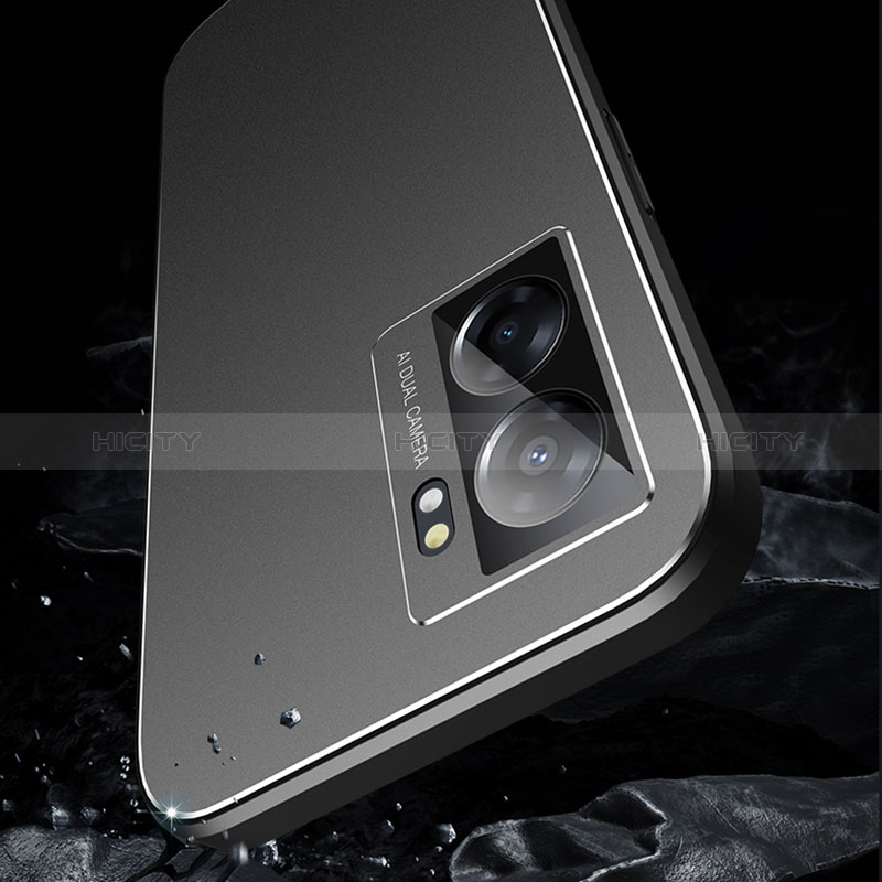 Oppo A56S 5G用ケース 高級感 手触り良い アルミメタル 製の金属製 兼シリコン カバー J01 Oppo 