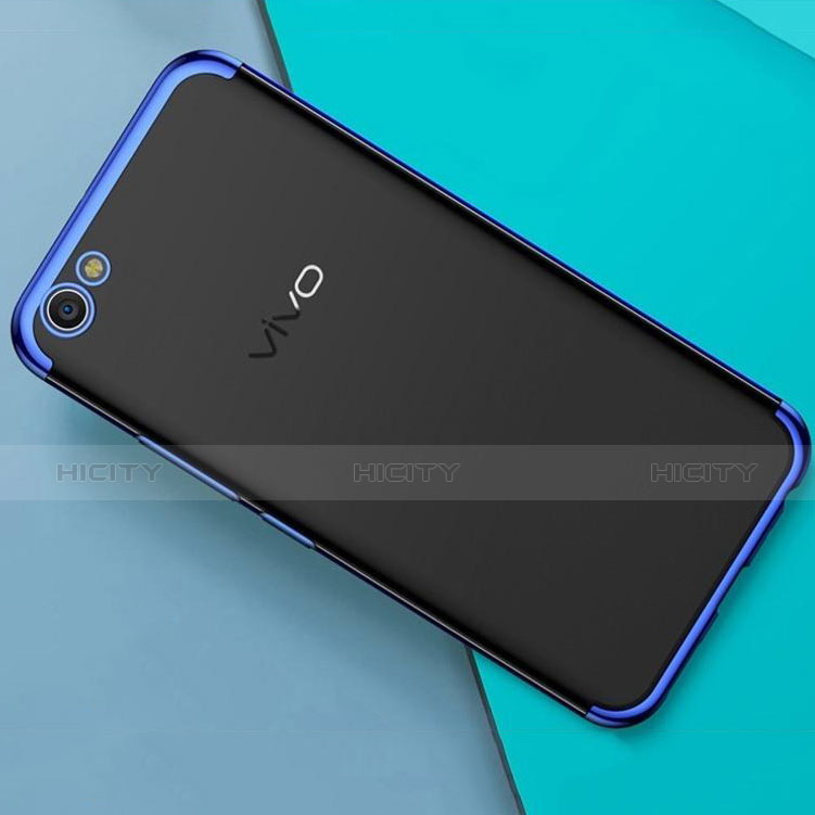 Oppo A71用極薄ソフトケース シリコンケース 耐衝撃 全面保護 クリア透明 H01 Oppo ネイビー