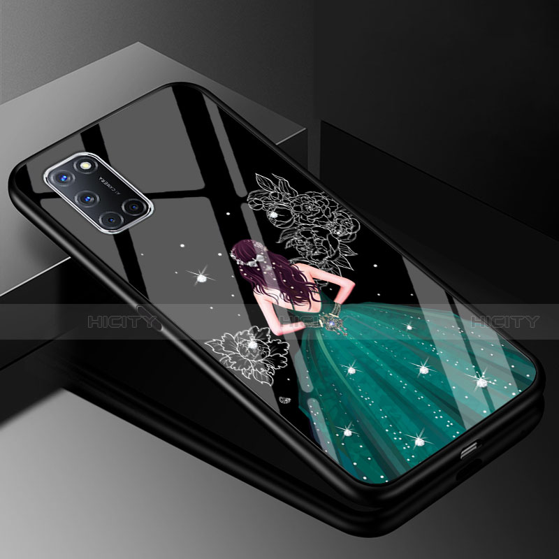 Oppo A72用ハイブリットバンパーケース プラスチック ドレスガール ドレス少女 鏡面 カバー Oppo 