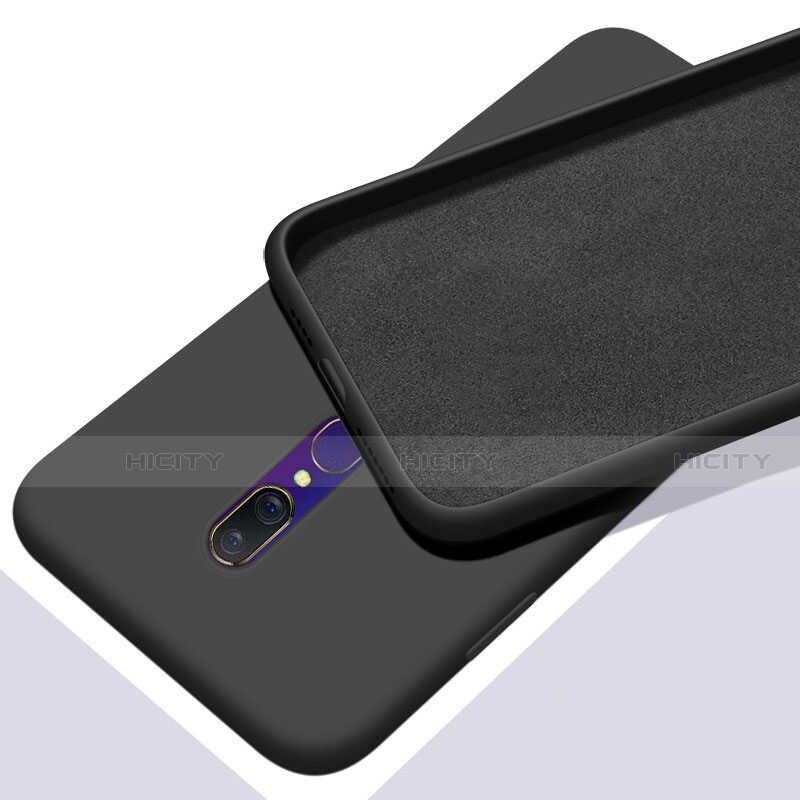 Oppo A9用360度 フルカバー極薄ソフトケース シリコンケース 耐衝撃 全面保護 バンパー Oppo ブラック