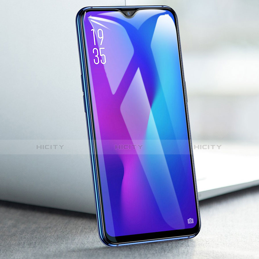 Oppo A9用強化ガラス フル液晶保護フィルム アンチグレア ブルーライト Oppo ブラック