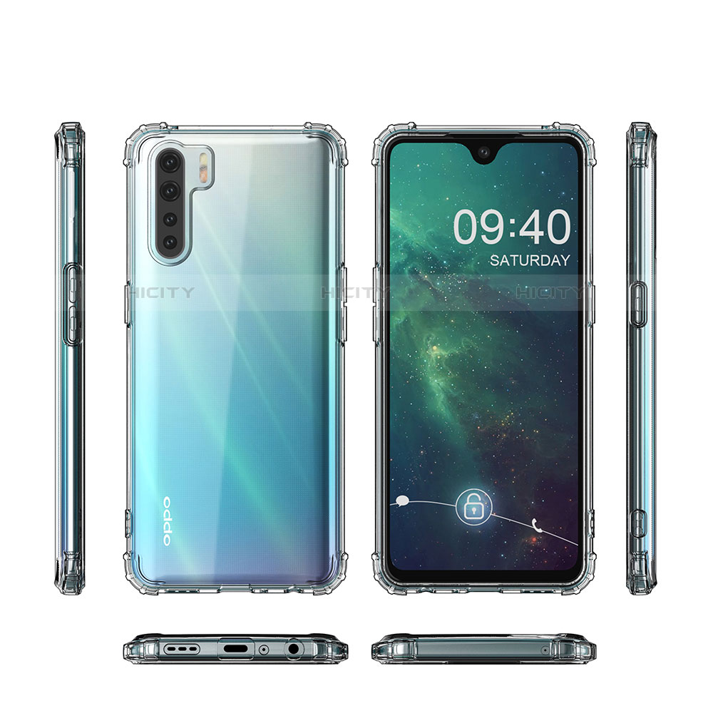 Oppo A91用極薄ソフトケース シリコンケース 耐衝撃 全面保護 クリア透明 カバー Oppo クリア