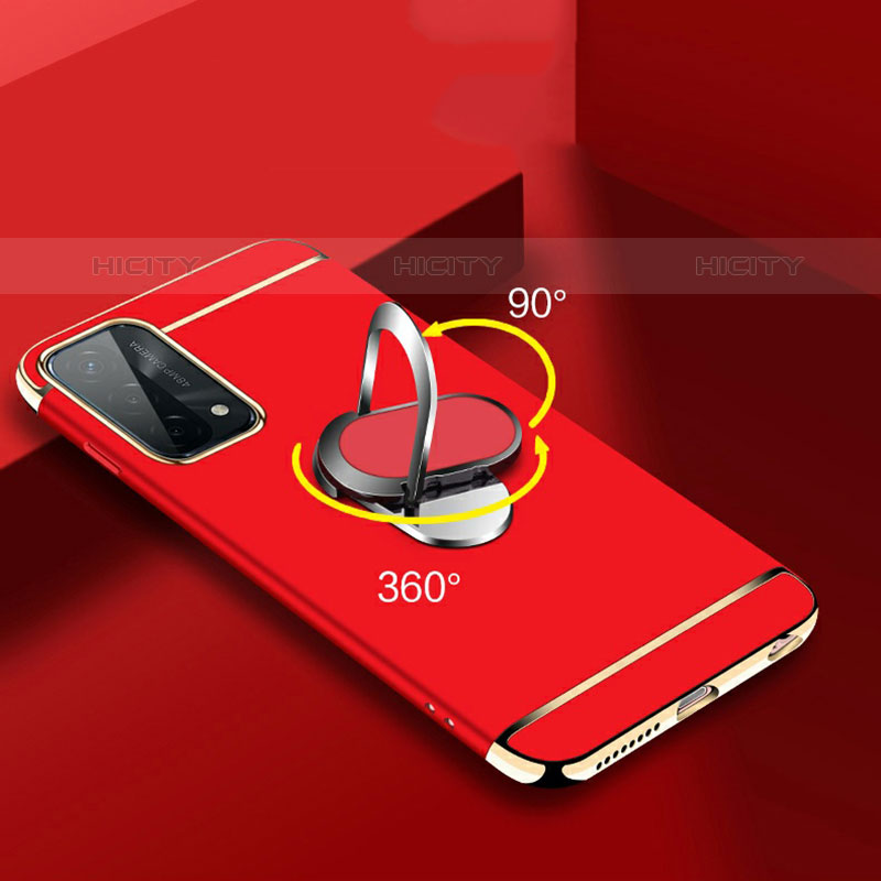 Oppo A93 5G用ケース 高級感 手触り良い メタル兼プラスチック バンパー アンド指輪 P02 Oppo 