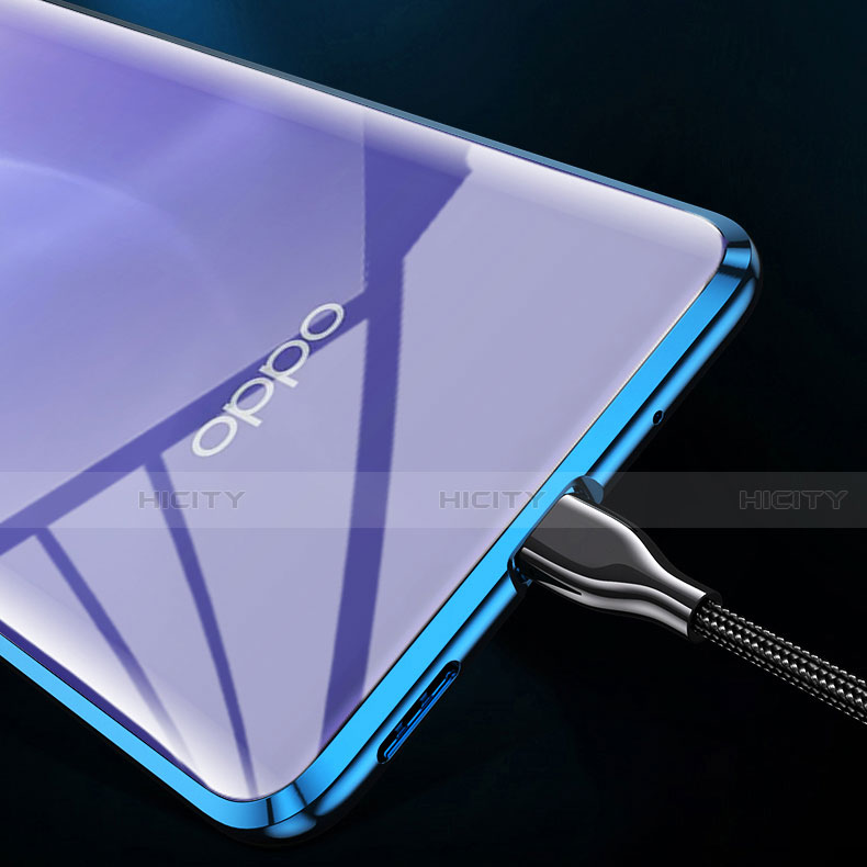 Oppo Ace2用ケース 高級感 手触り良い アルミメタル 製の金属製 360度 フルカバーバンパー 鏡面 カバー T02 Oppo 
