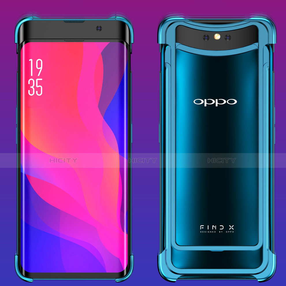 Oppo Find X用ケース 高級感 手触り良い アルミメタル 製の金属製 バンパー Oppo 