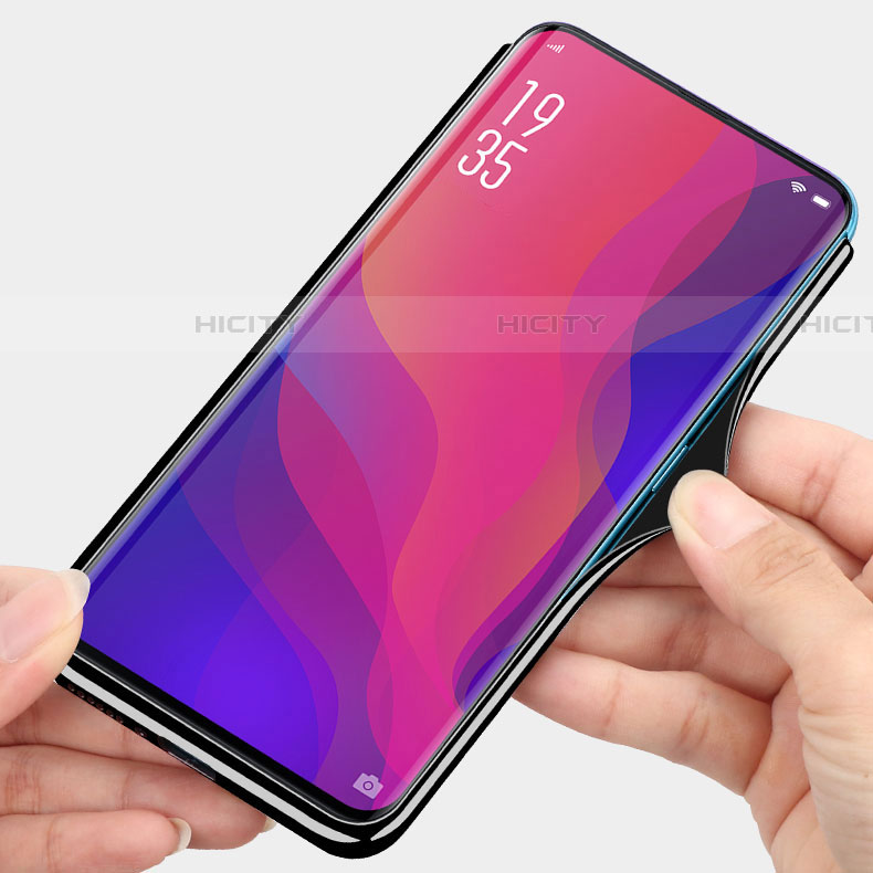 Oppo Find X用ハイブリットバンパーケース プラスチック 鏡面 花 カバー Oppo 