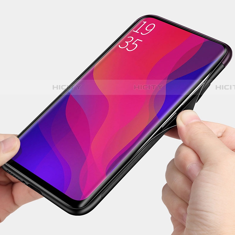 Oppo Find X用ケース 高級感 手触り良いレザー柄 R01 Oppo 