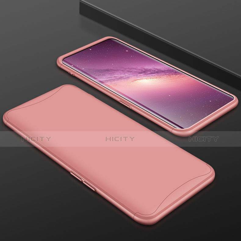 Oppo Find X Super Flash Edition用ハードケース プラスチック 質感もマット 前面と背面 360度 フルカバー Oppo ローズゴールド