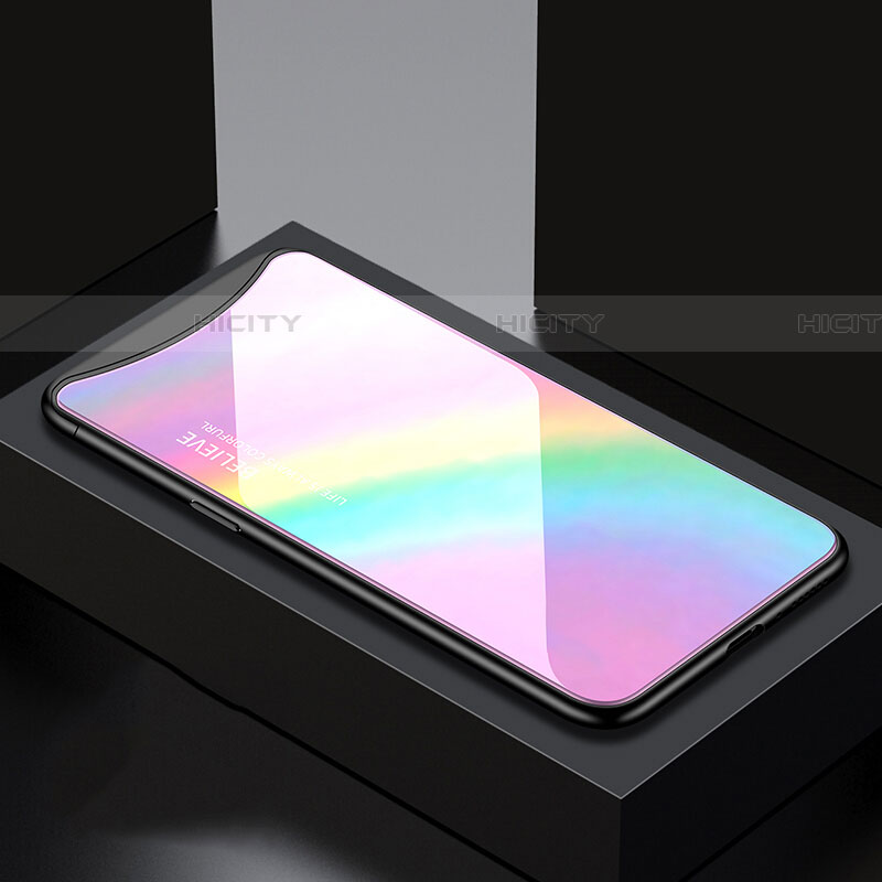 Oppo Find X Super Flash Edition用ハイブリットバンパーケース プラスチック パターン 鏡面 カバー S01 Oppo 