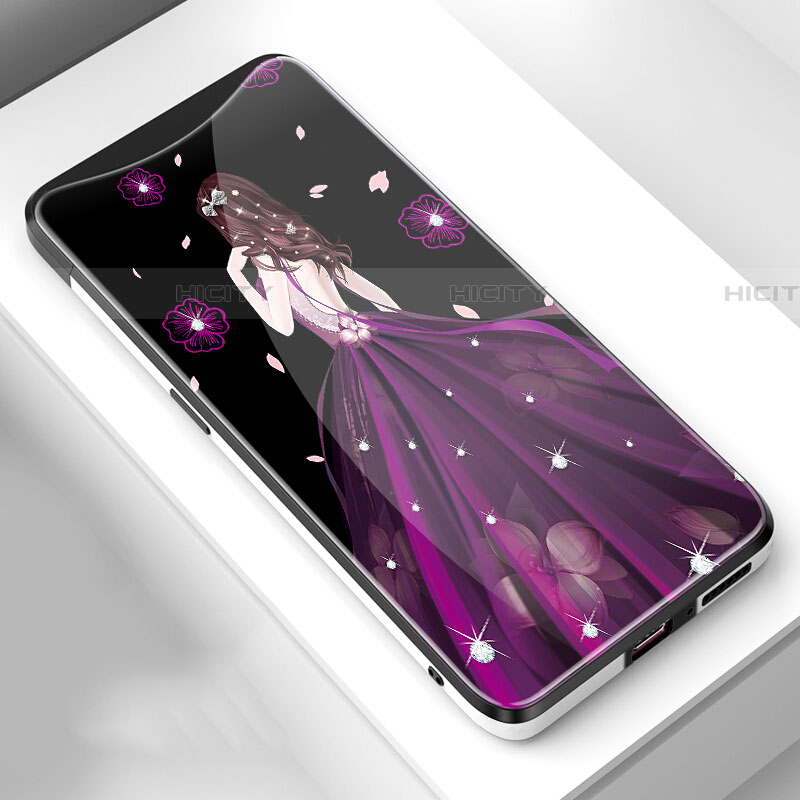 Oppo Find X Super Flash Edition用ハイブリットバンパーケース プラスチック ドレスガール ドレス少女 鏡面 カバー Oppo 