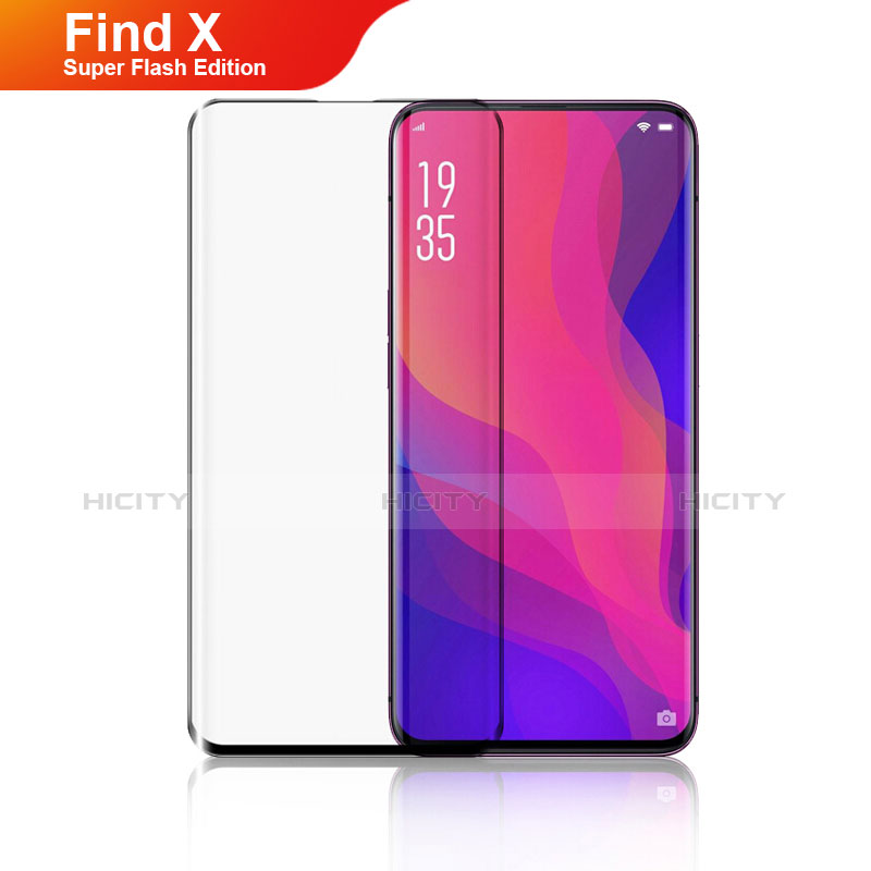 Oppo Find X Super Flash Edition用強化ガラス フル液晶保護フィルム F02 Oppo ブラック