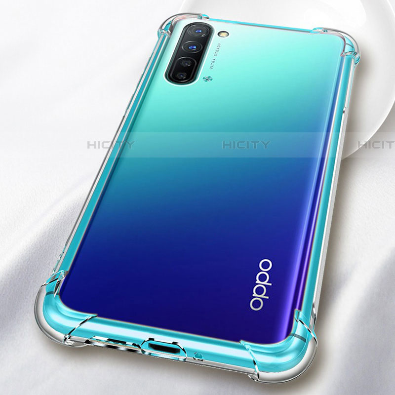 Oppo Find X2 Lite用極薄ソフトケース シリコンケース 耐衝撃 全面保護 クリア透明 T03 Oppo クリア