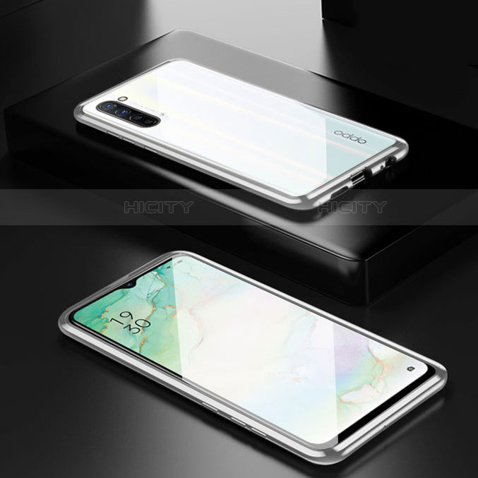 Oppo Find X2 Lite用ケース 高級感 手触り良い アルミメタル 製の金属製 360度 フルカバーバンパー 鏡面 カバー M03 Oppo 