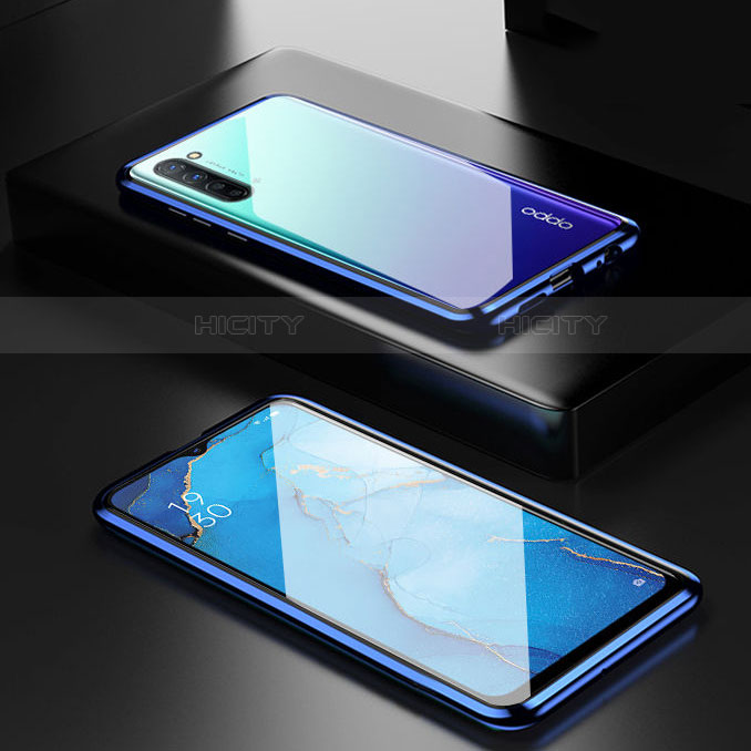 Oppo Find X2 Lite用ケース 高級感 手触り良い アルミメタル 製の金属製 360度 フルカバーバンパー 鏡面 カバー M03 Oppo 