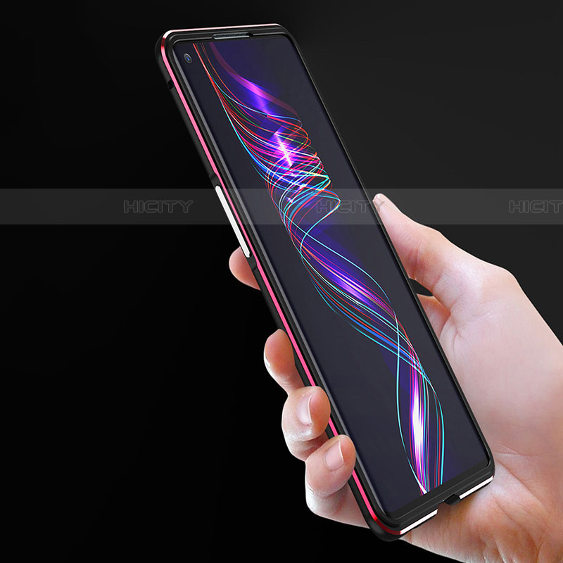 Oppo Find X2 Neo用ケース 高級感 手触り良い アルミメタル 製の金属製 バンパー カバー A01 Oppo 