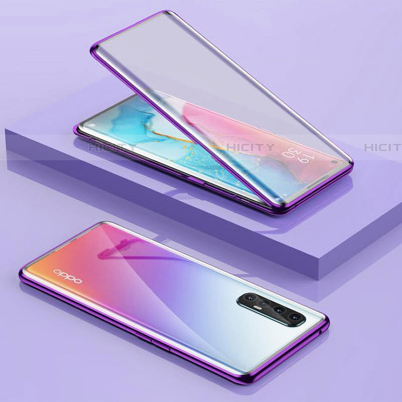 Oppo Find X2 Neo用ケース 高級感 手触り良い アルミメタル 製の金属製 360度 フルカバーバンパー 鏡面 カバー Oppo 