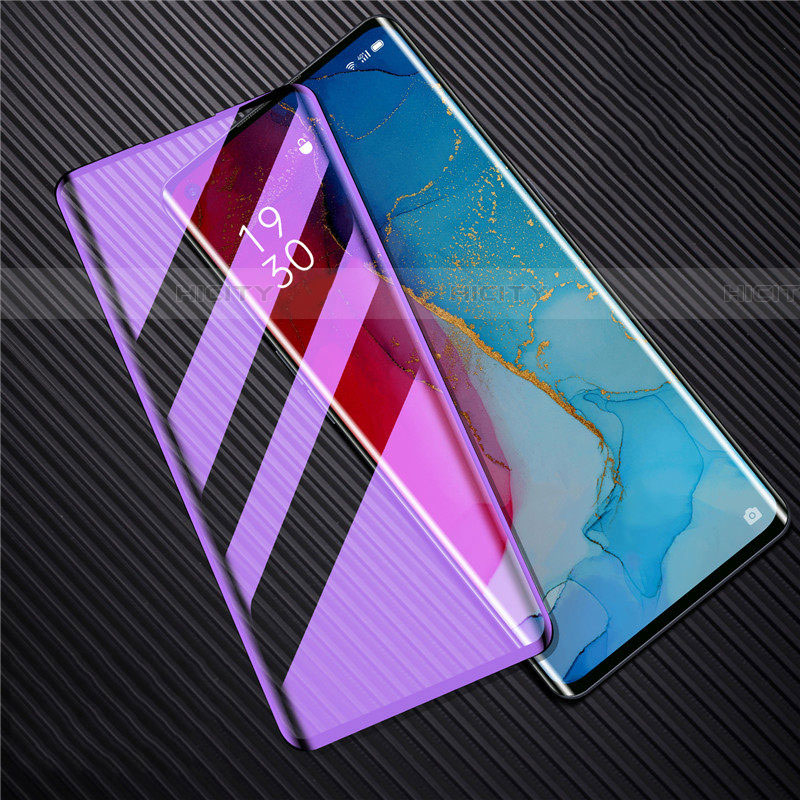 Oppo Find X2 Neo用強化ガラス フル液晶保護フィルム アンチグレア ブルーライト F02 Oppo ブラック