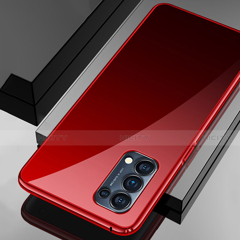 Oppo Find X3 Lite 5G用ケース 高級感 手触り良い アルミメタル 製の金属製 360度 フルカバーバンパー 鏡面 カバー M05 Oppo 