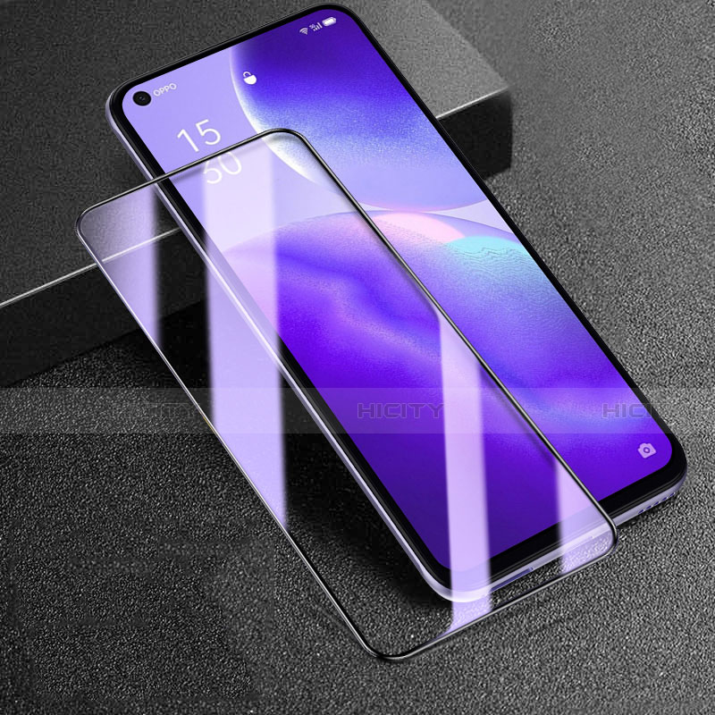 Oppo Find X3 Lite 5G用強化ガラス フル液晶保護フィルム アンチグレア ブルーライト F02 Oppo ブラック