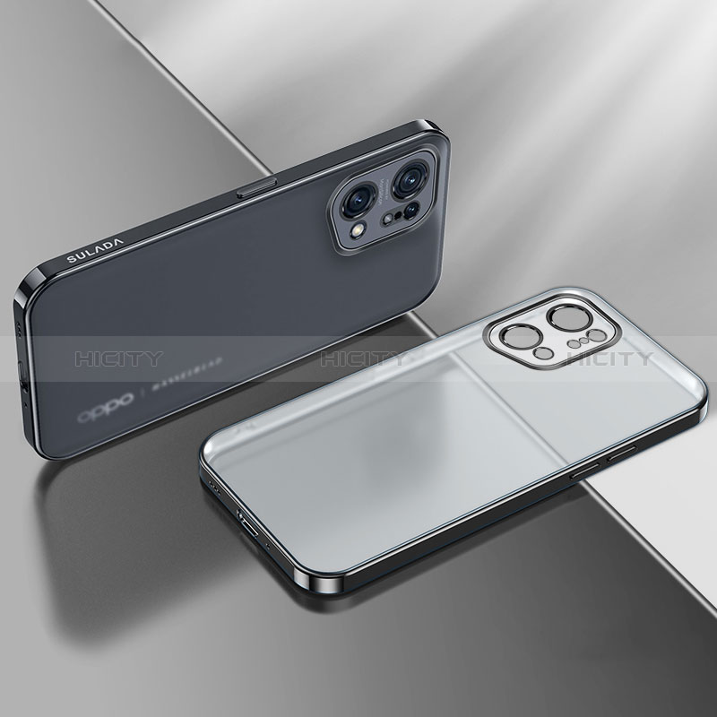 Oppo Find X5 5G用極薄ソフトケース シリコンケース 耐衝撃 全面保護 クリア透明 H03 Oppo