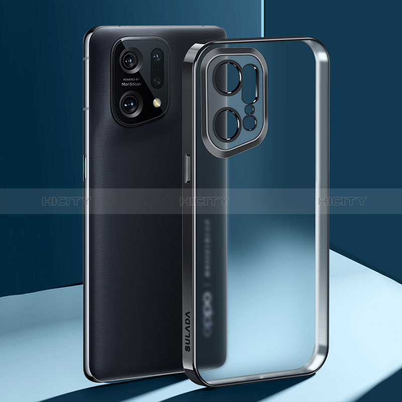 Oppo Find X5 5G用極薄ソフトケース シリコンケース 耐衝撃 全面保護 クリア透明 H03 Oppo