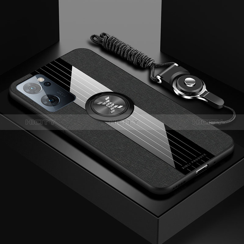 Oppo Find X5 Lite 5G用極薄ソフトケース シリコンケース 耐衝撃 全面保護 アンド指輪 マグネット式 バンパー X03L Oppo 