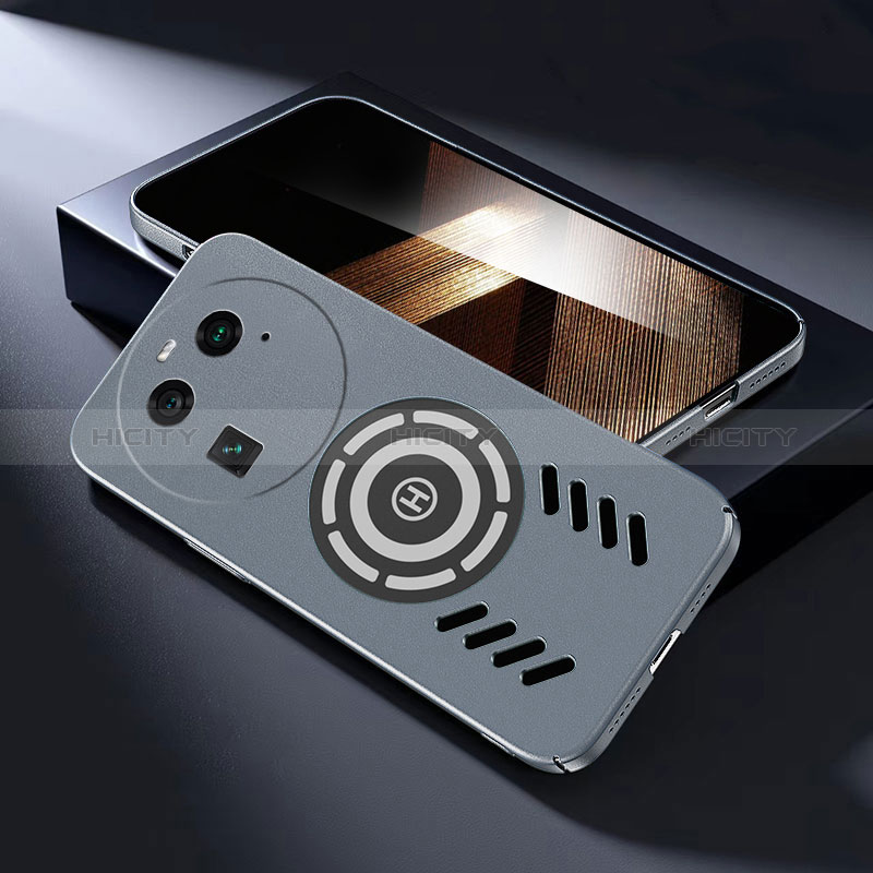Oppo Find X6 5G用ハードケース プラスチック 質感もマット カバー Mag-Safe 磁気 Magnetic Oppo グレー