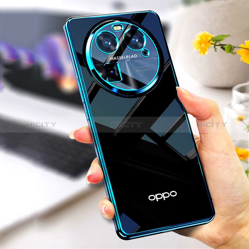 Oppo Find X6 5G用極薄ソフトケース シリコンケース 耐衝撃 全面保護 クリア透明 H01 Oppo 