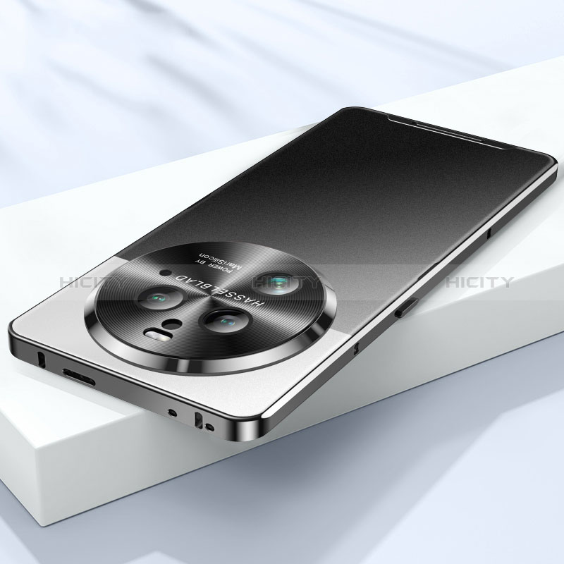Oppo Find X6 Pro 5G用ケース 高級感 手触り良い メタル兼プラスチック バンパー LK1 Oppo ブラック
