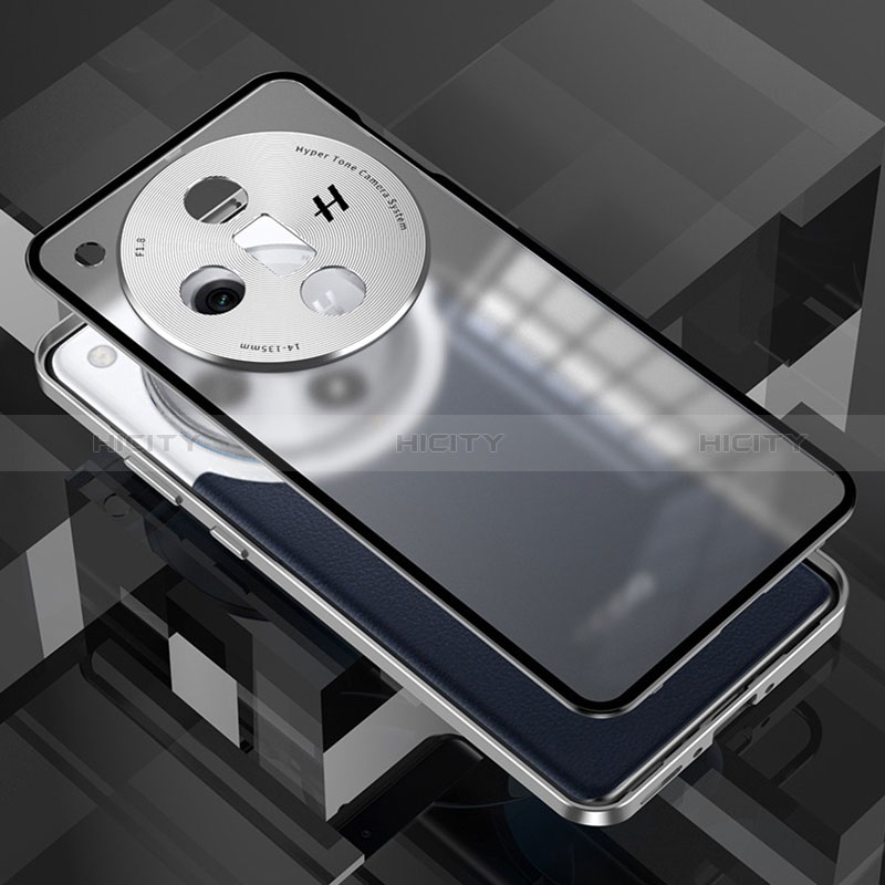 Oppo Find X7 5G用ケース 高級感 手触り良い アルミメタル 製の金属製 360度 フルカバーバンパー 鏡面 カバー P02 Oppo 