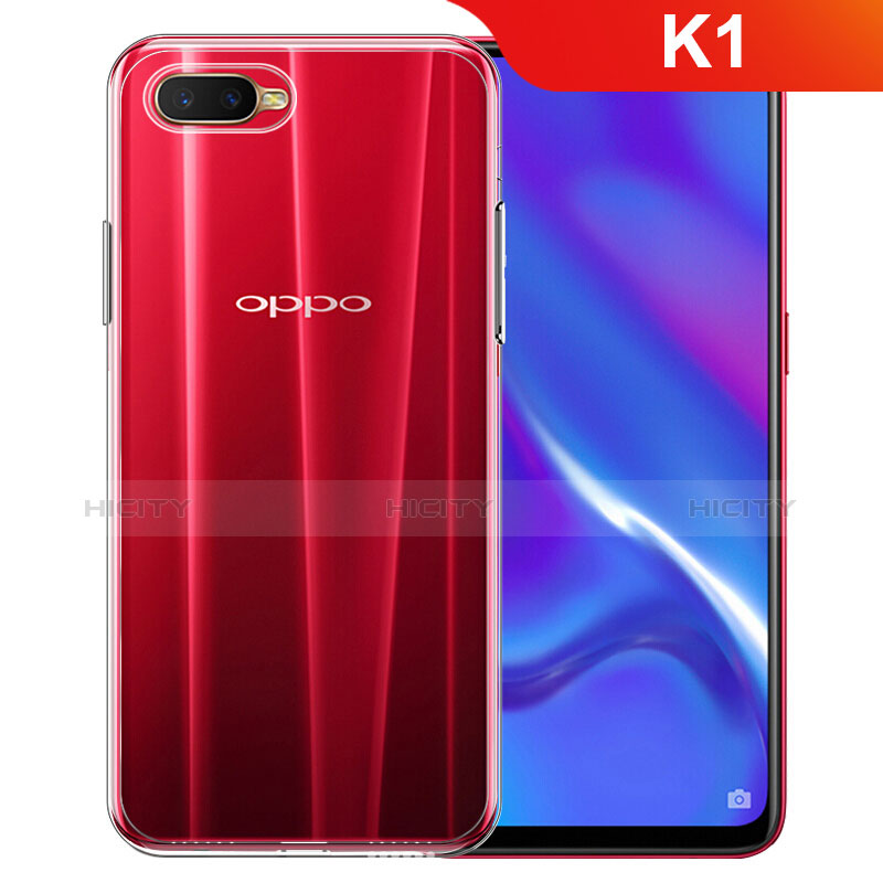 Oppo K1用極薄ソフトケース シリコンケース 耐衝撃 全面保護 クリア透明 カバー Oppo クリア