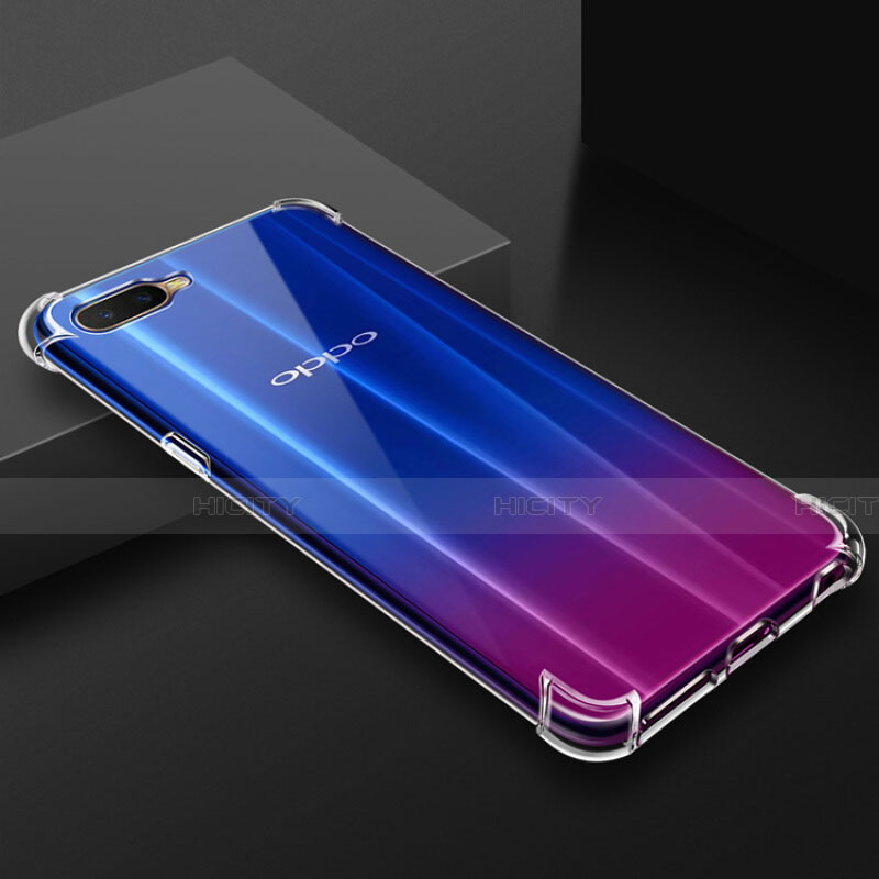 Oppo K1用極薄ソフトケース シリコンケース 耐衝撃 全面保護 クリア透明 Z01 Oppo クリア