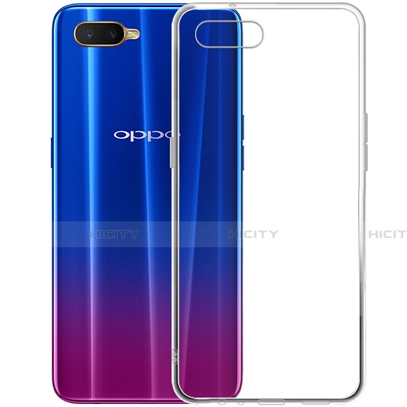 Oppo K1用極薄ソフトケース シリコンケース 耐衝撃 全面保護 クリア透明 Z07 Oppo クリア